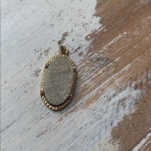 Genuine Druzy type stone pendant NEW